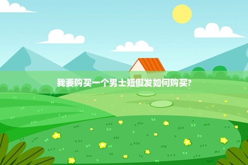 我要购买一个男士短假发如何购买?