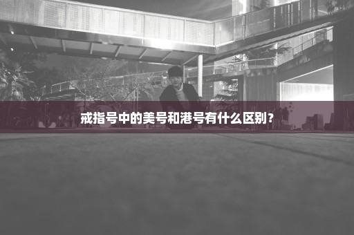 戒指号中的美号和港号有什么区别？