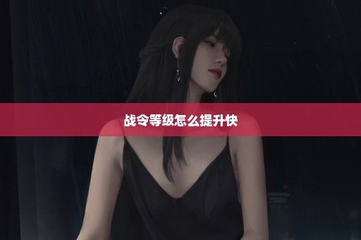 战令等级怎么提升快