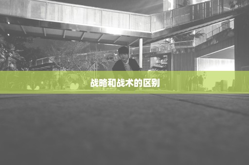 战略和战术的区别