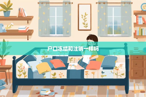 户口冻结和注销一样吗
