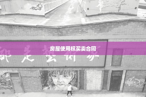 房屋使用权买卖合同