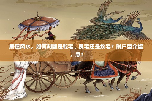 房屋风水，如何判断是乾宅、艮宅还是坎宅？附户型介绍，急！