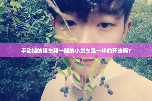手动挡的轿车和一般的小货车是一样的开法吗？