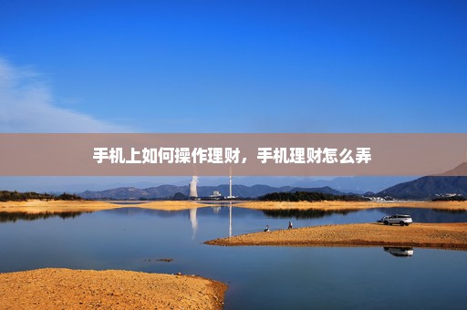 手机上如何操作理财，手机理财怎么弄 
