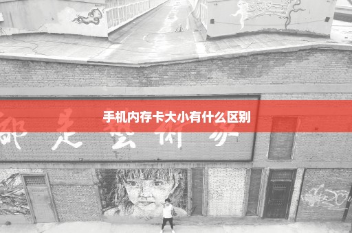 手机内存卡大小有什么区别