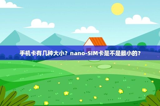 手机卡有几种大小？nano-SIM卡是不是最小的？