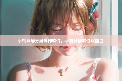手机双屏分屏操作软件，手机分屏软件双窗口 