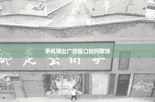 手机弹出广告窗口如何取消