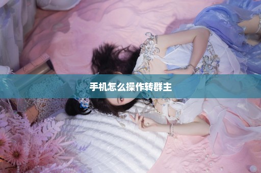 手机怎么操作转群主