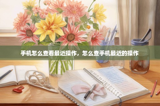 手机怎么查看最近操作，怎么查手机最近的操作 