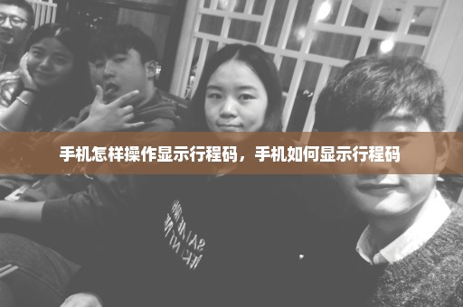 手机怎样操作显示行程码，手机如何显示行程码 