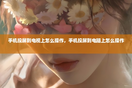 手机投屏到电视上怎么操作，手机投屏到电脑上怎么操作 