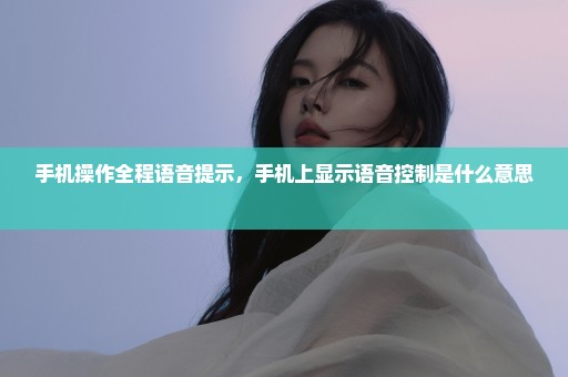 手机操作全程语音提示，手机上显示语音控制是什么意思 
