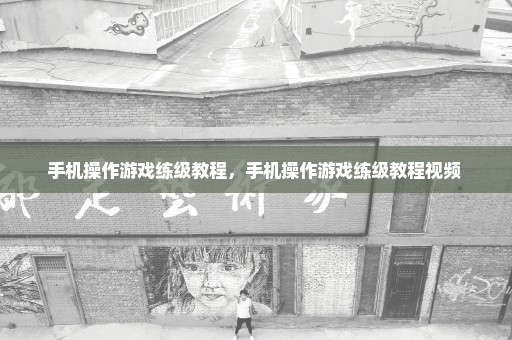 手机操作游戏练级教程，手机操作游戏练级教程视频 