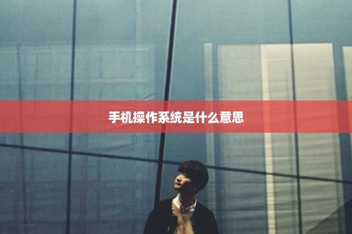 手机操作系统是什么意思