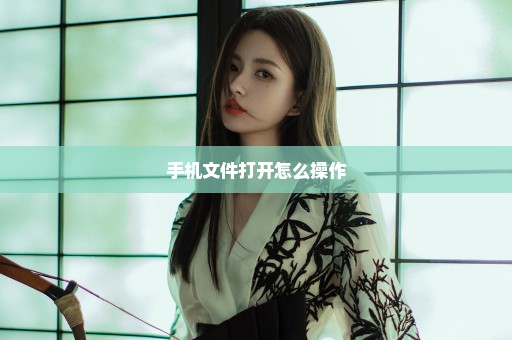 手机文件打开怎么操作