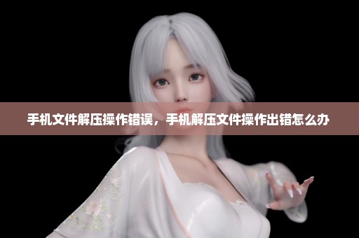 手机文件解压操作错误，手机解压文件操作出错怎么办 