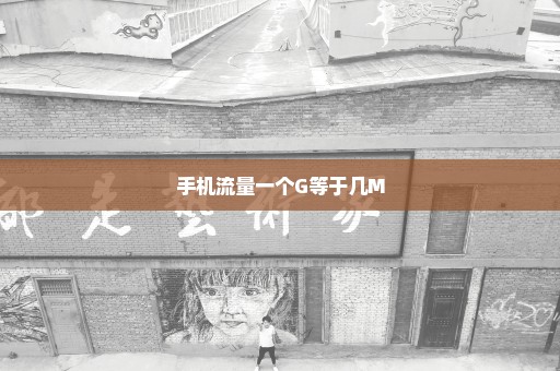 手机流量一个G等于几M