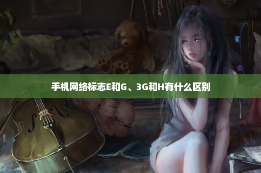 手机网络标志E和G、3G和H有什么区别
