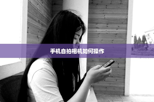 手机自拍相机如何操作