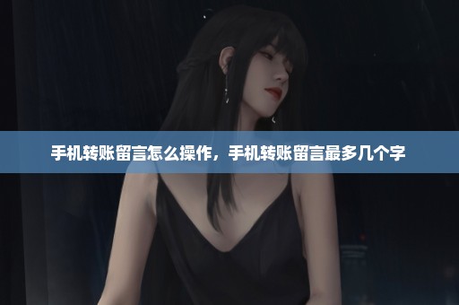 手机转账留言怎么操作，手机转账留言最多几个字 
