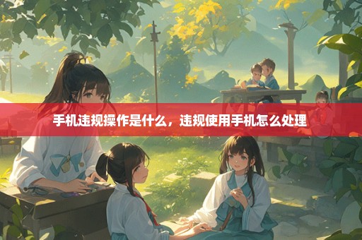手机违规操作是什么，违规使用手机怎么处理 