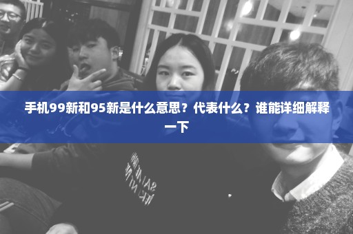 手机99新和95新是什么意思？代表什么？谁能详细解释一下