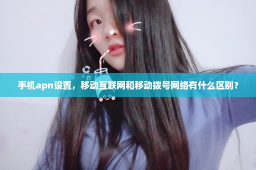 手机apn设置，移动互联网和移动拨号网络有什么区别？