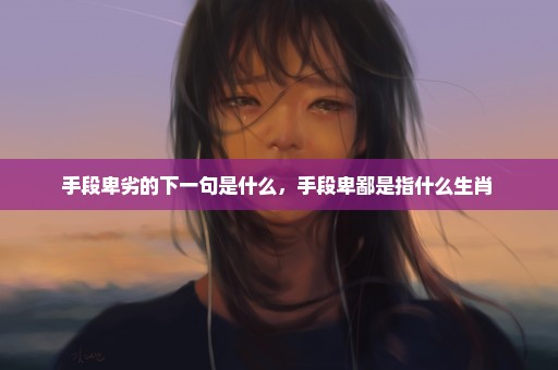 手段卑劣的下一句是什么，手段卑鄙是指什么生肖 
