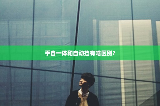 手自一体和自动挡有啥区别？