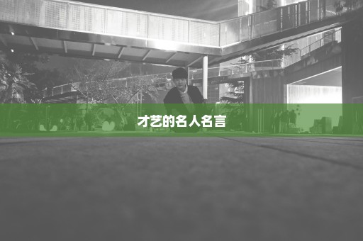 才艺的名人名言