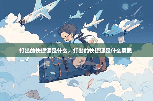 打出的快捷键是什么，打出的快捷键是什么意思 