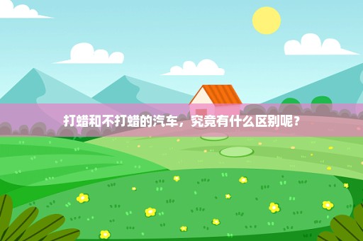打蜡和不打蜡的汽车，究竟有什么区别呢？