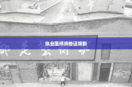 执业医师资格证级别