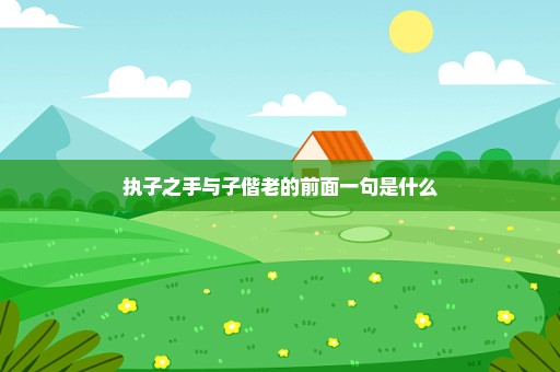 执子之手与子偕老的前面一句是什么