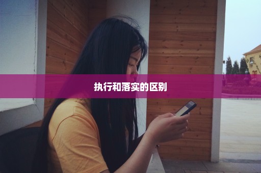 执行和落实的区别
