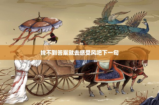 找不到答案就去感受风吧下一句