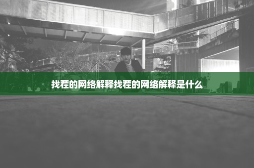 找茬的网络解释找茬的网络解释是什么