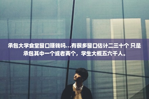 承包大学食堂窗口赚钱吗…有很多窗口估计二三十个 只是承包其中一个或者两个，学生大概五六千人。