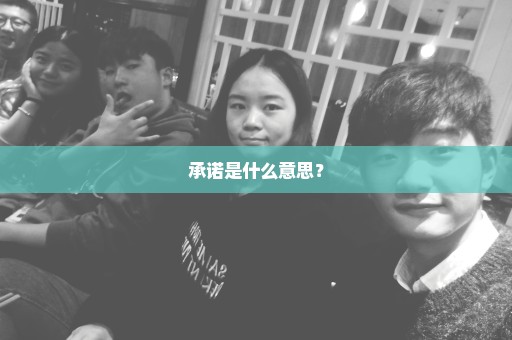 承诺是什么意思？