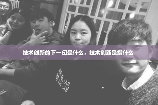技术创新的下一句是什么，技术创新是指什么 