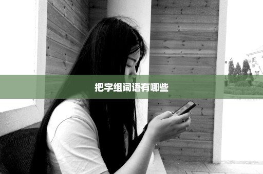 把字组词语有哪些