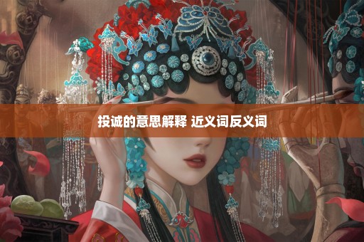 投诚的意思解释 近义词反义词
