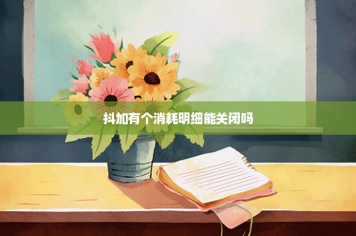 抖加有个消耗明细能关闭吗