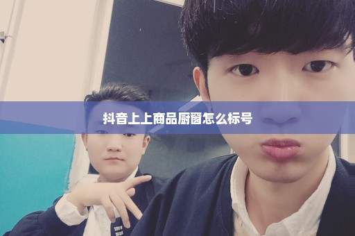 抖音上上商品厨窗怎么标号