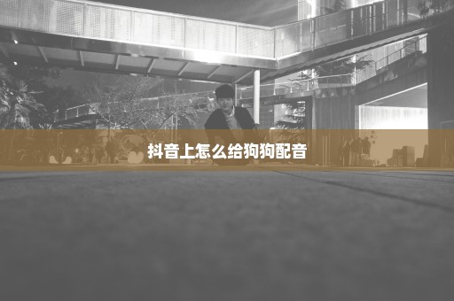 抖音上怎么给狗狗配音
