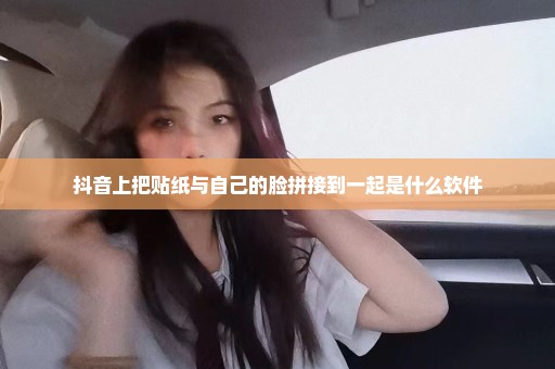 抖音上把贴纸与自己的脸拼接到一起是什么软件