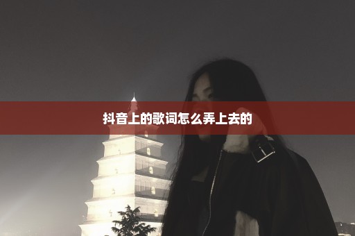 抖音上的歌词怎么弄上去的