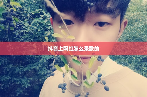 抖音上网红怎么录歌的